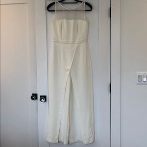 WHBM split-leg white jumpsuit size 6